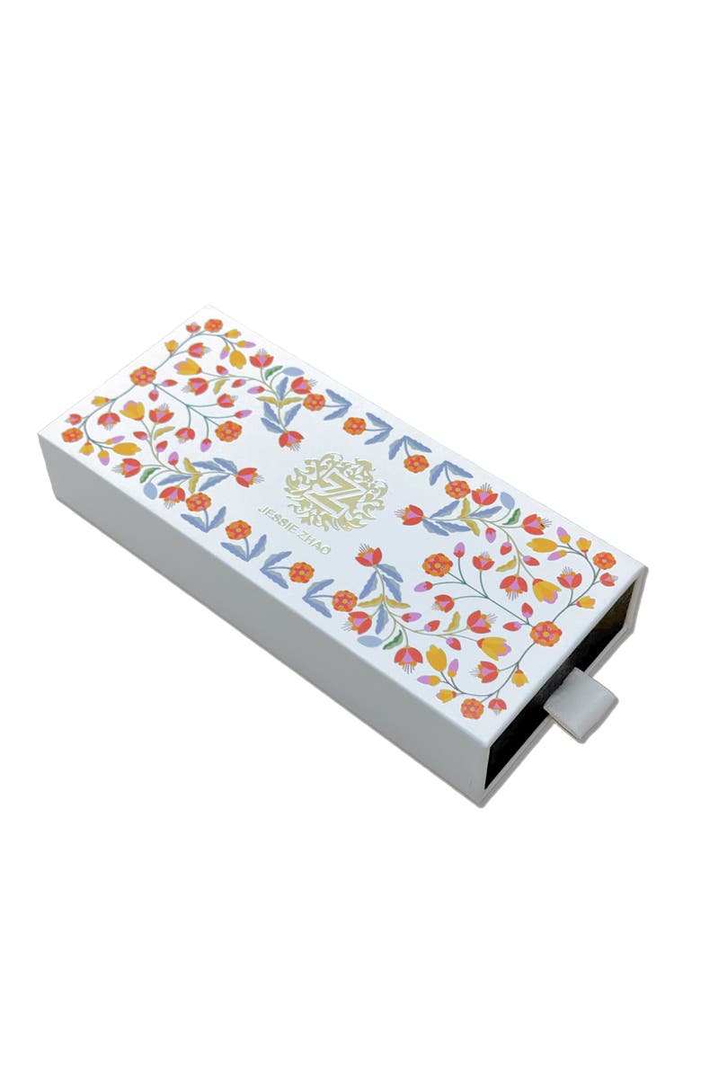 Jessie Zhao New York Silk Skinny Scarf Crossing Red, Alternate, color, Red