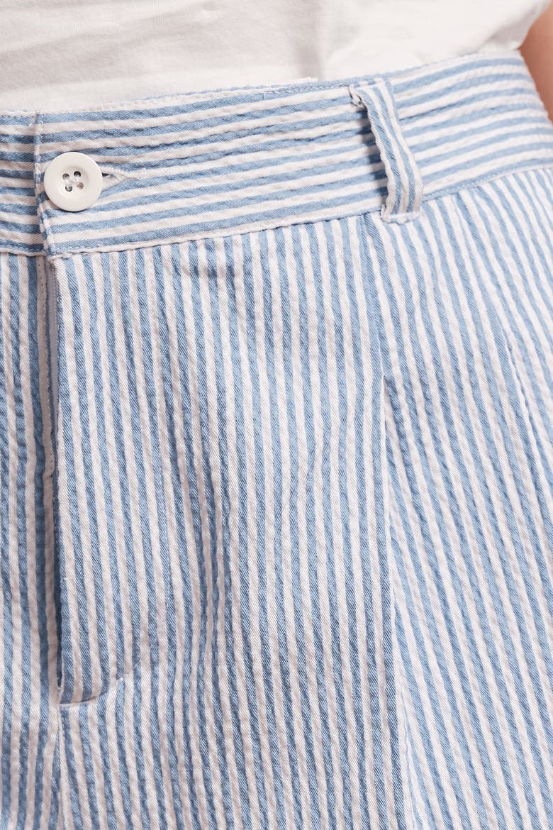 Benny Short Stripe Seersucker, Alternate, color, Light Blue/White
