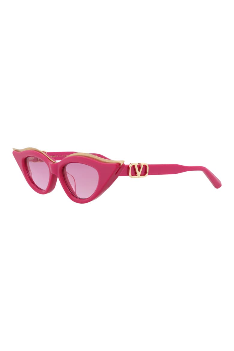 49mm Cat Eye Sunglasses, Alternate, color, PINK PINK PINK