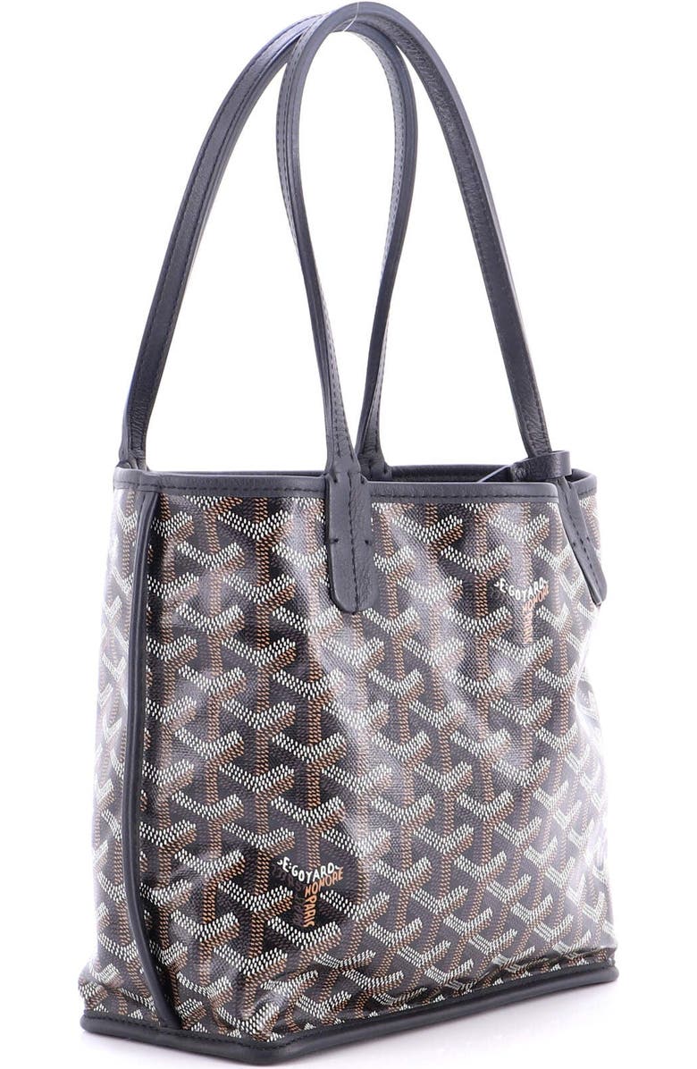 Pre-Owned Goyard Anjou Reversible Tote Coated Canvas Mini, Alternate, color, Blue