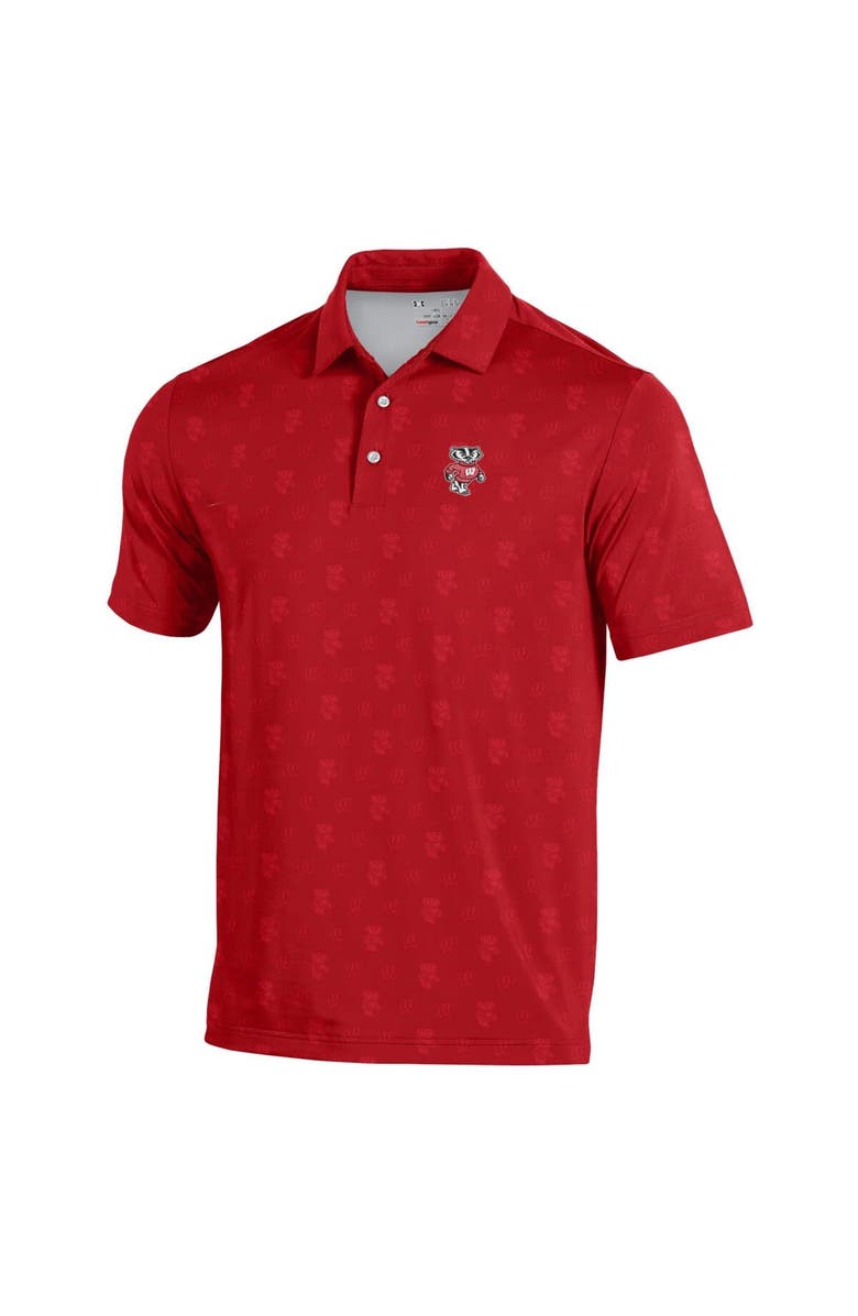 Under Armour Men's Under Armour Red Wisconsin Badgers Gameday Armourfuse Polo, Alternate, color, Red