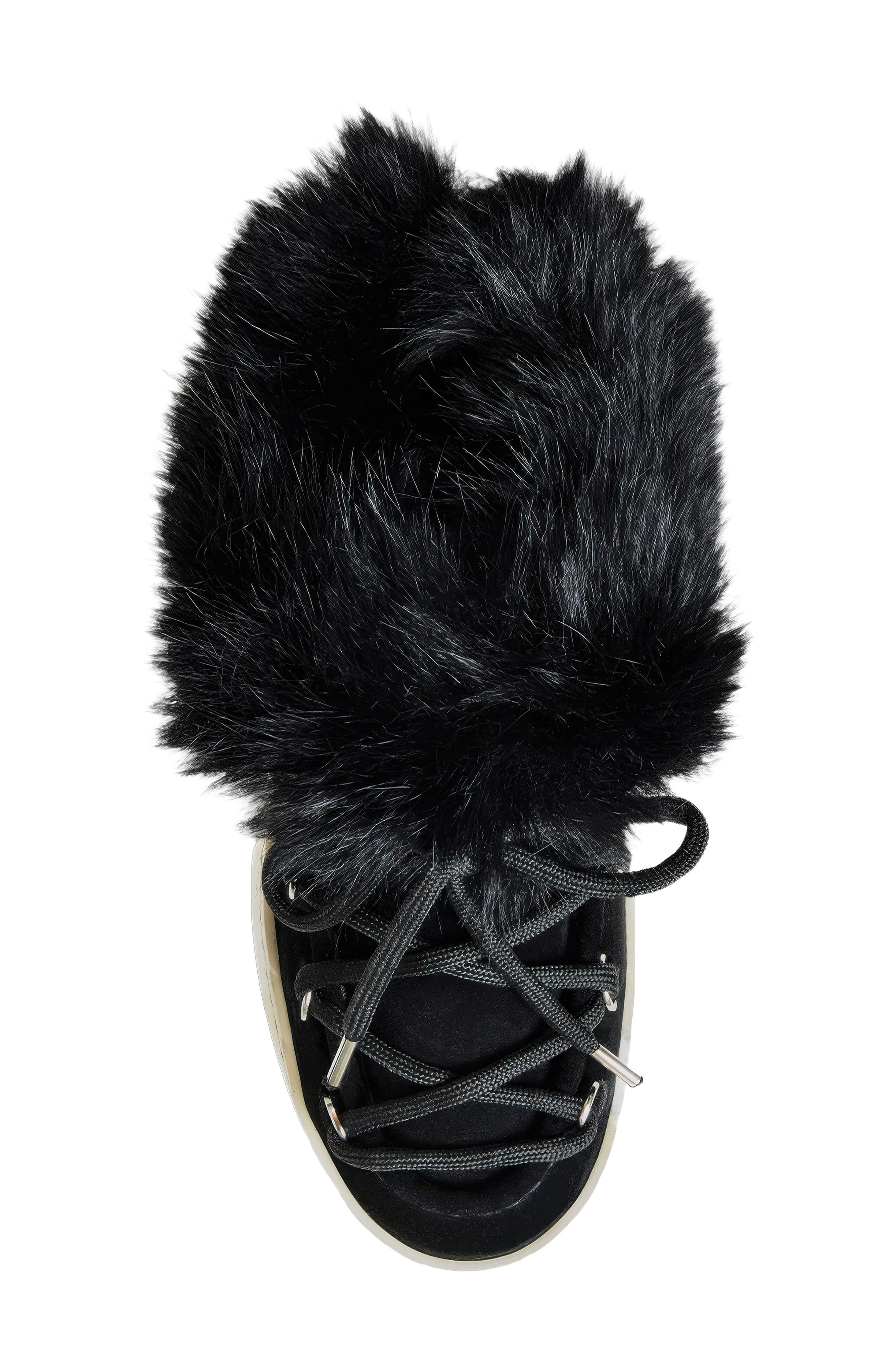 Anise Genuine Shearling Leather Mule, Alternate, color, BLACK SUEDE