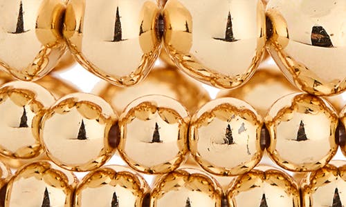 Nordstrom Rack 5-pack Beaded Stretch Bracelets In Gold