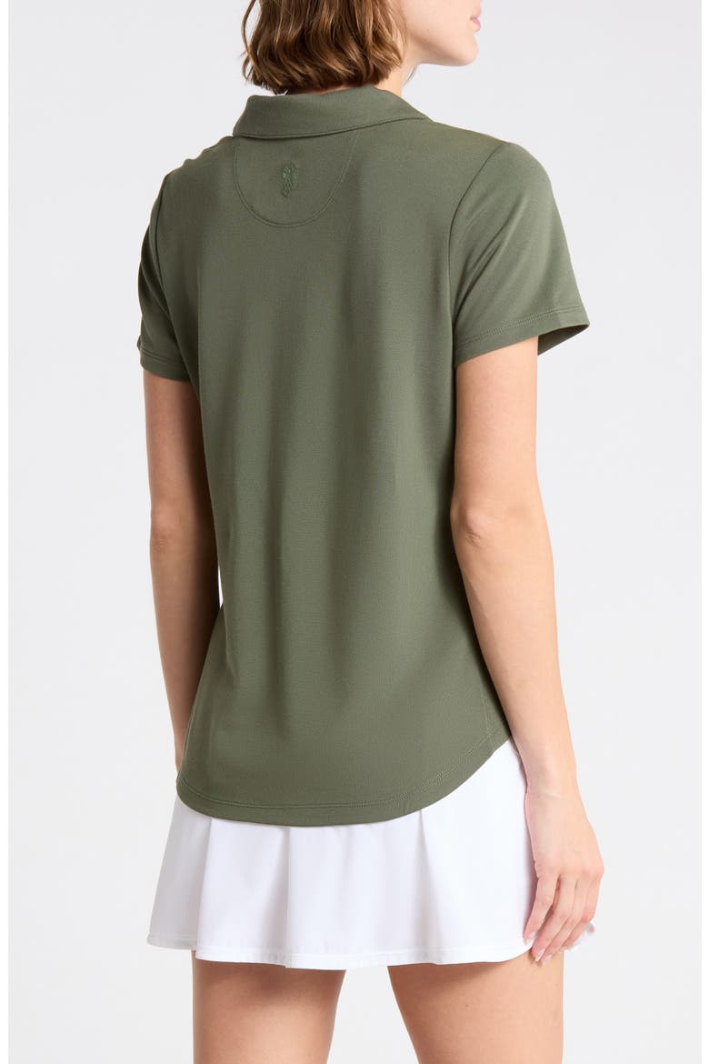 Del Ray IslandZone® Pique Polo, Alternate, color, PALM MOSS