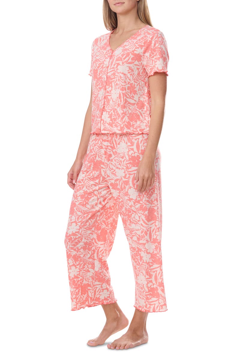 Splendid Textured Crop Pajamas, Alternate, color, Two Tone Floral