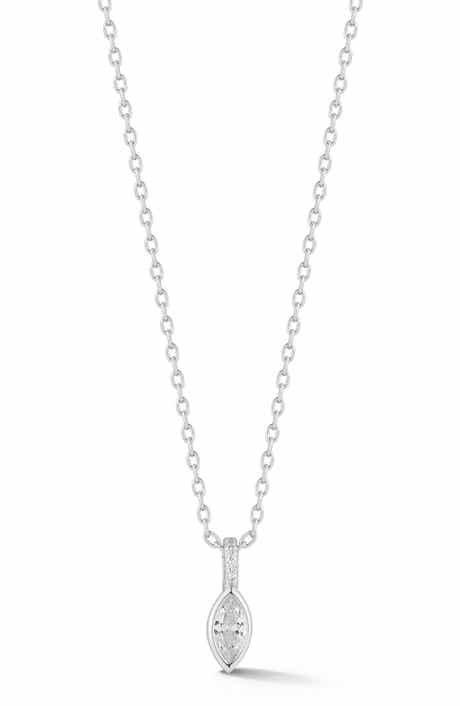 Marquise Cubic Zirconia Pendant Necklace