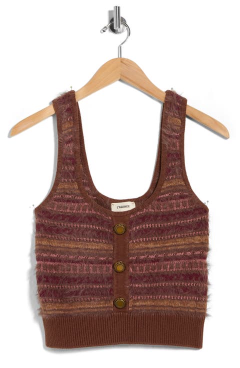 Galene Mixed Stitch Crop Sweater Tank