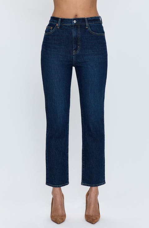 Bri High Waist Ankle Straight Leg Jeans (Focus)