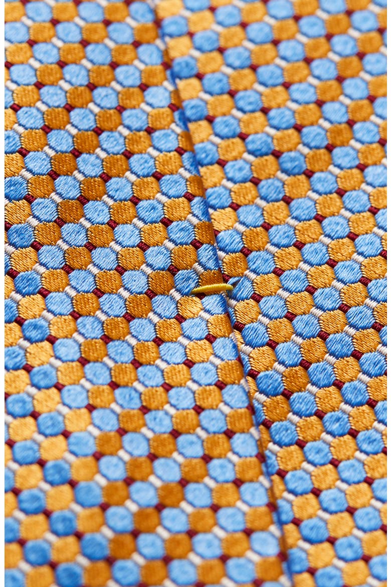 Microdot Silk Tie, Alternate, color, YELLOW