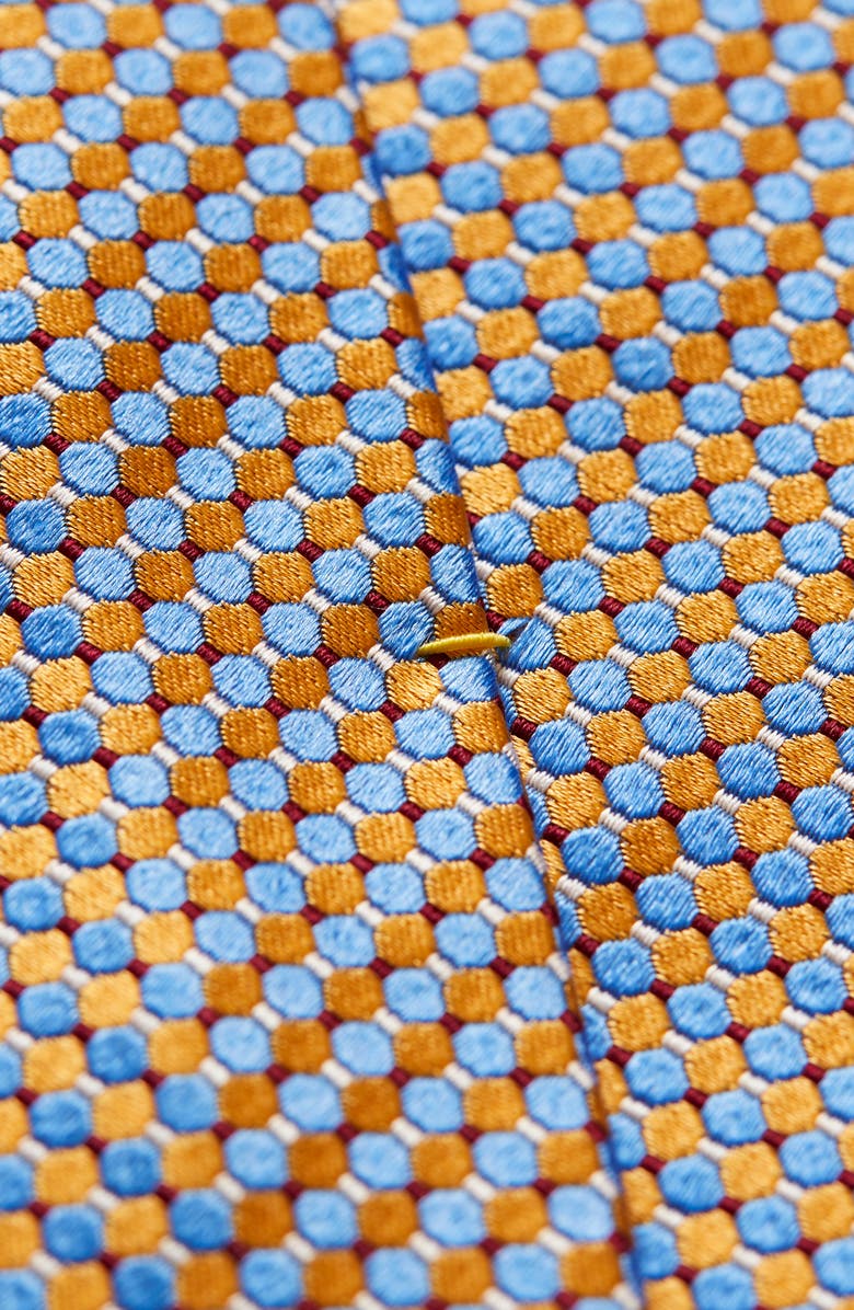 Eton Microdot Silk Tie, Alternate, color, Yellow