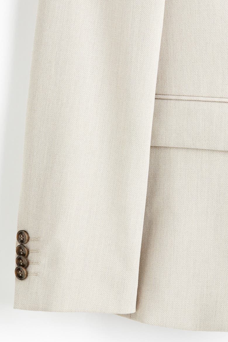 Slim Fit Single-breasted Jacket, Alternate, color, Beige