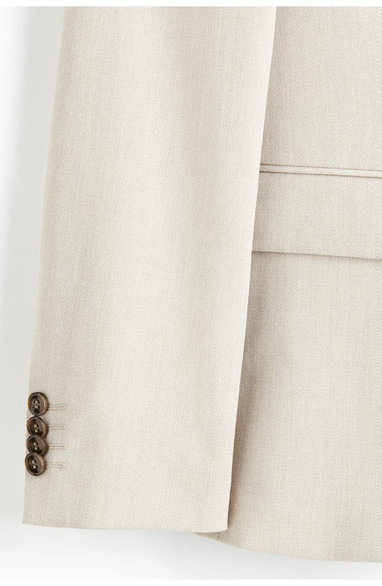 H&M Slim Fit Single-breasted Jacket, Alternate, color, Beige
