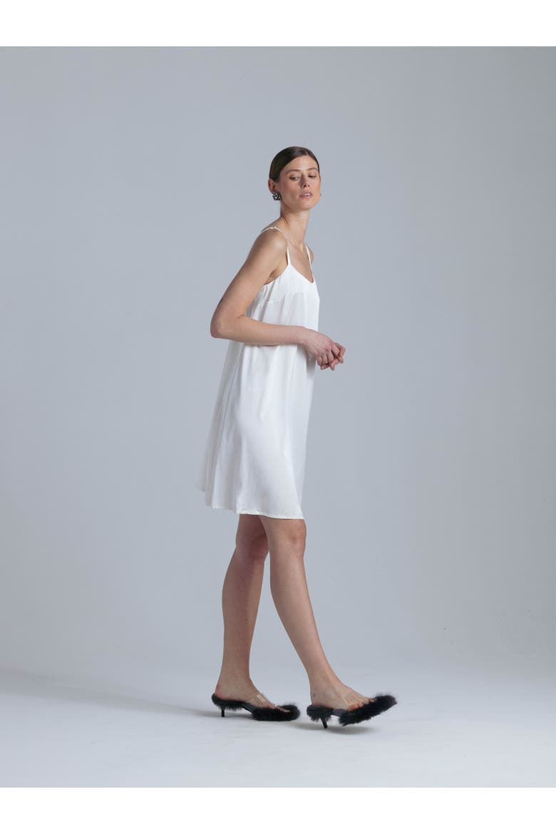 Aphrodite Silk Midi Dress, Alternate, color, Milk White