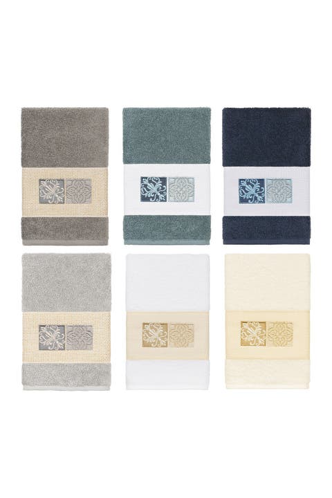 Vivian Embellished Hand Towel - Teal