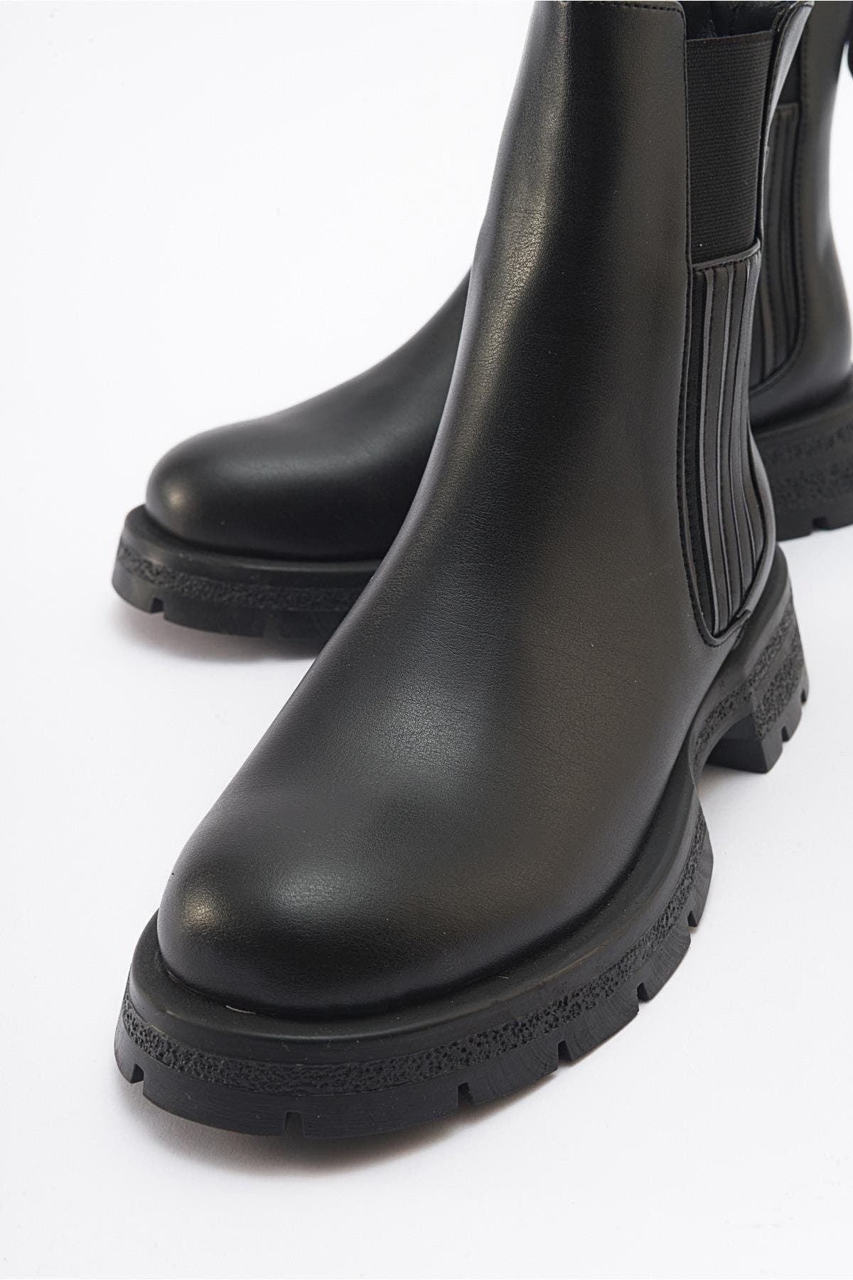 Prologue Shoes Sofia Chelsea Boot, Alternate, color, Black Faux Leather