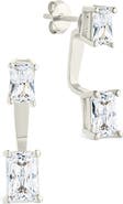 Sterling Forever Cubic Zirconia Front/Back Drop Earrings