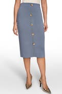 Donna Karan New York Faux Button Knit Pencil Skirt