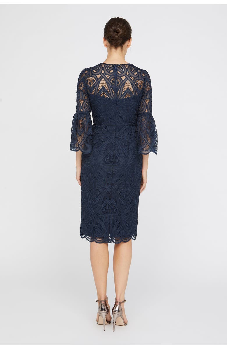 Theia Jen Flared Sleeves Cocktail, Alternate, color, Odyssey Grey