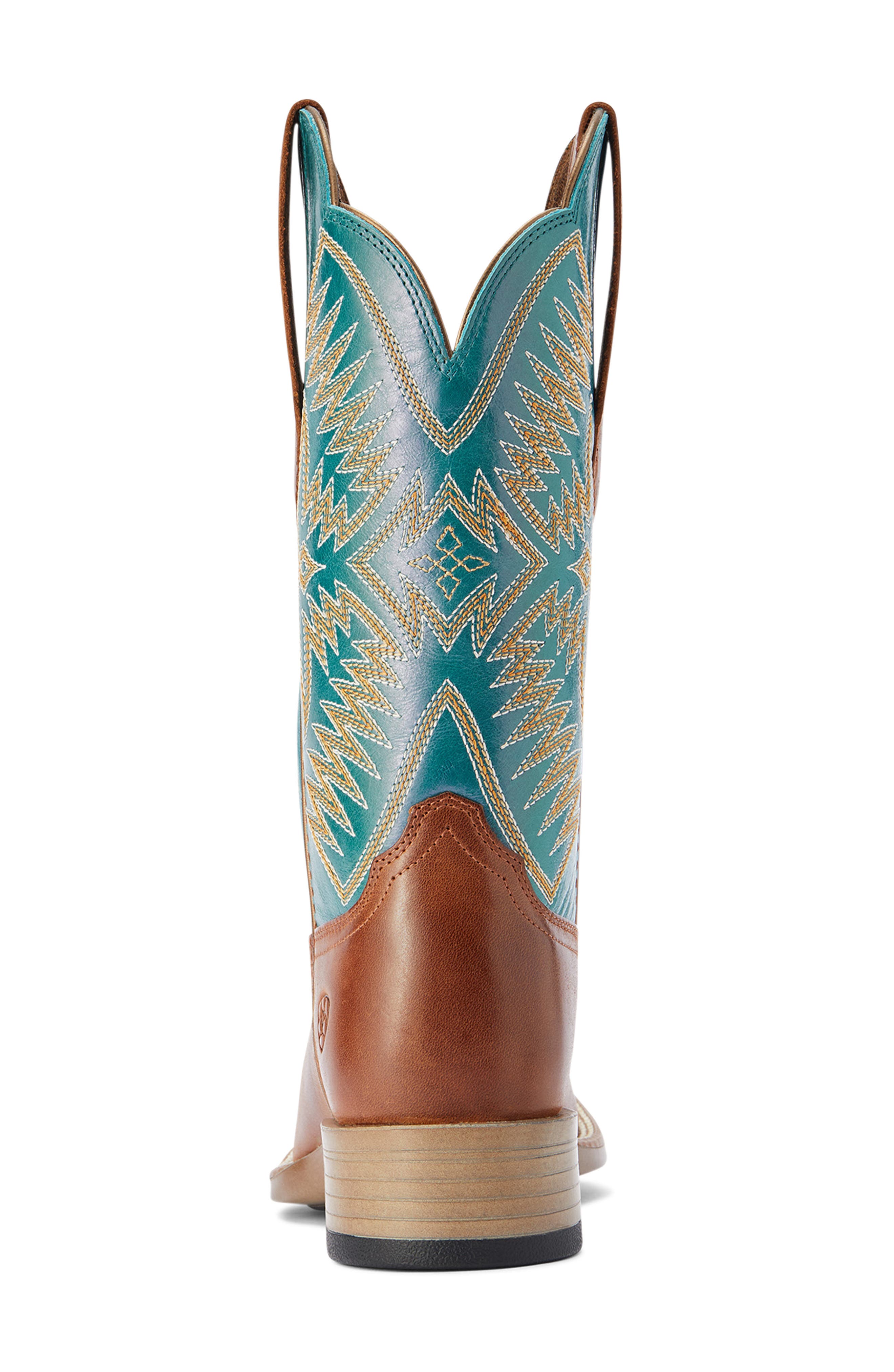 Ariat Odessa Stretch Western Boot, Alternate, color, Brown/ Blue