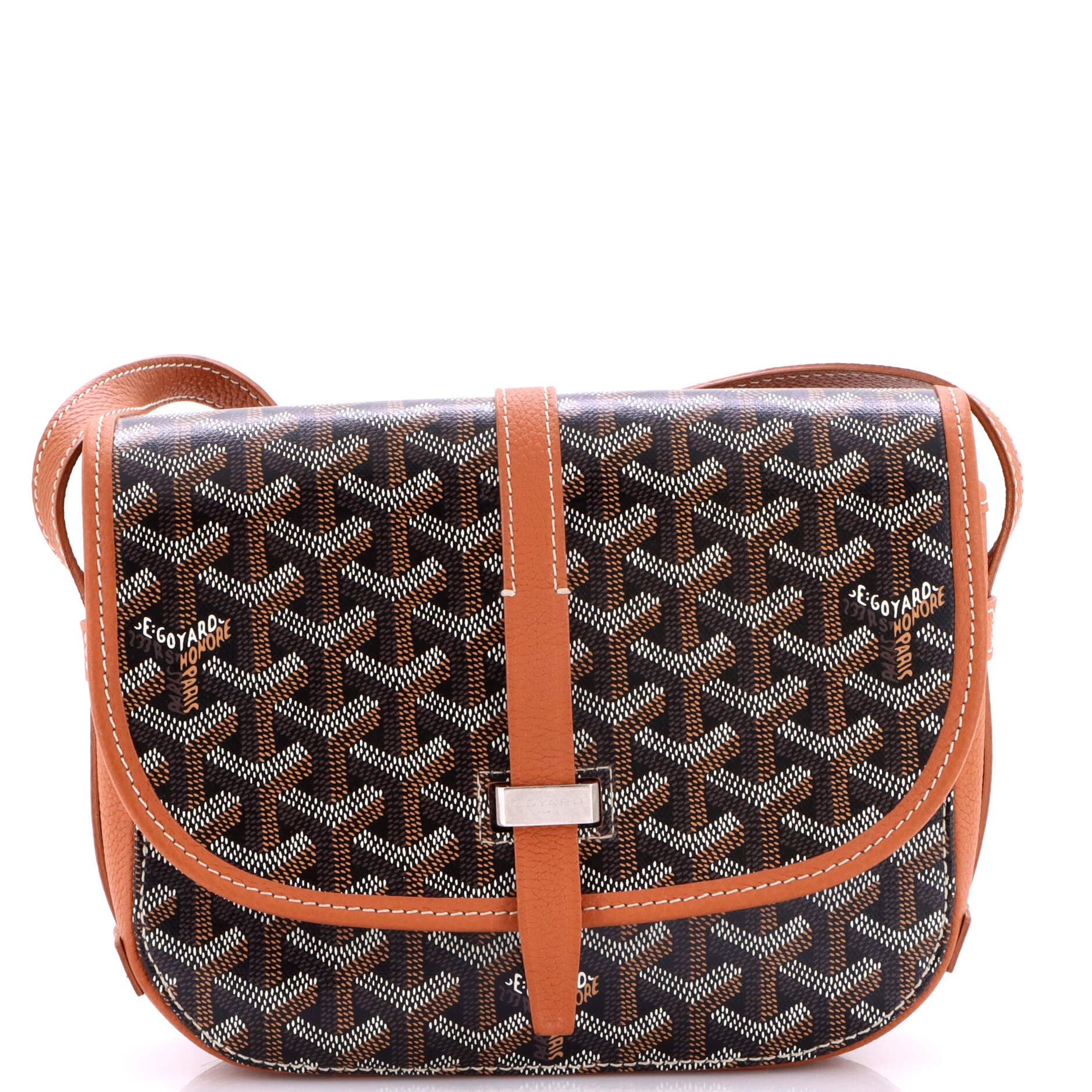 Belvedere III Messenger Bag Coated Canvas with Leather PM, Main, color, Brown