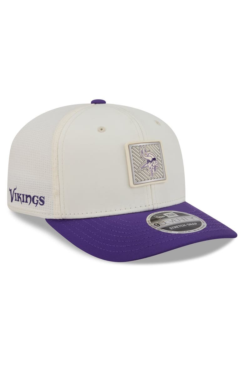 Men's New Era  Cream/Purple Minnesota Vikings 2026 NFL Training Camp 9SEVENTY Adjustable Hat, Main, color, Cream
