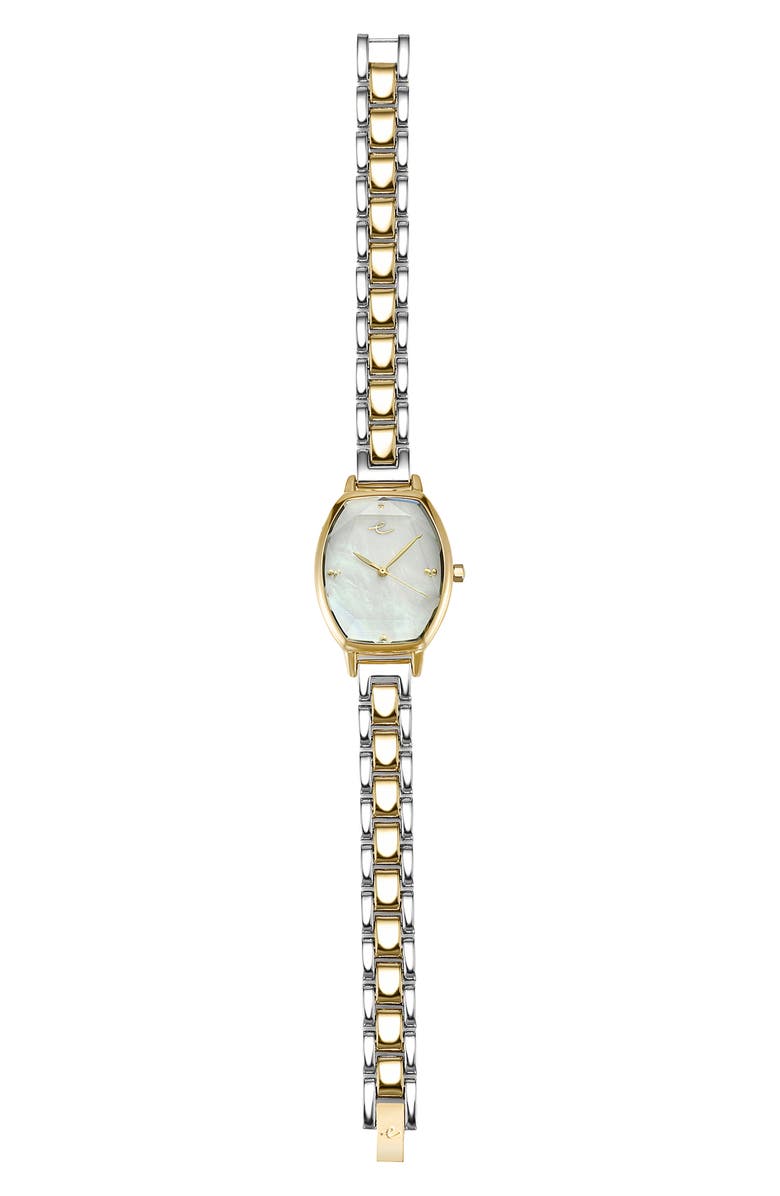Ettika Classic Triple Link Watch, Alternate, color, Mother Of Pearl And Mixed