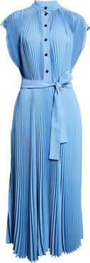Proenza Schouler Farah Pleated Technical Crepe Midi Dress