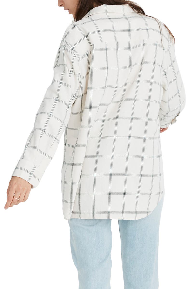 Madewell Oversize Ex-Boyfriend Flannel Shirt, Alternate, color, 