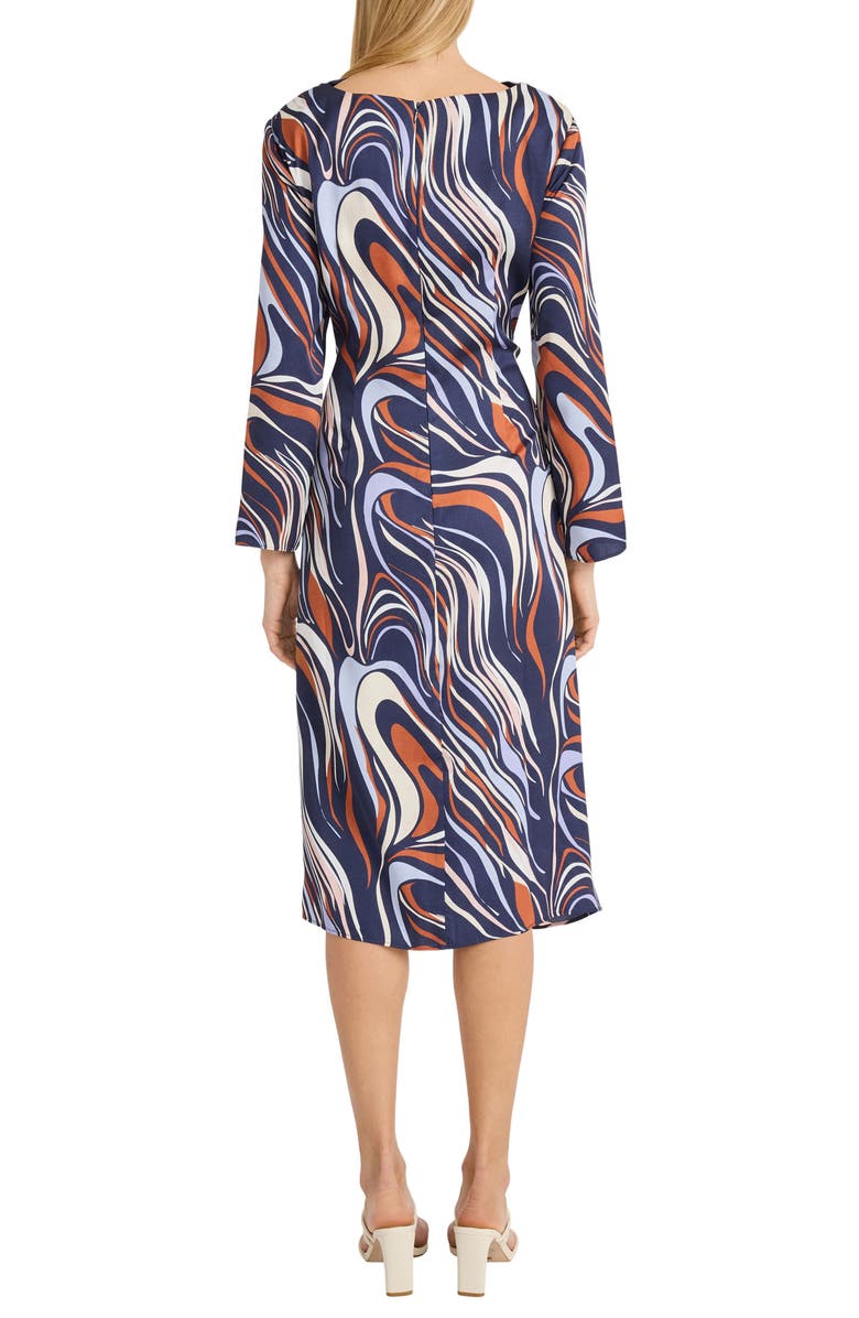 DONNA MORGAN FOR MAGGY Long Sleeve Wrap Waist Midi Dress, Alternate, color,