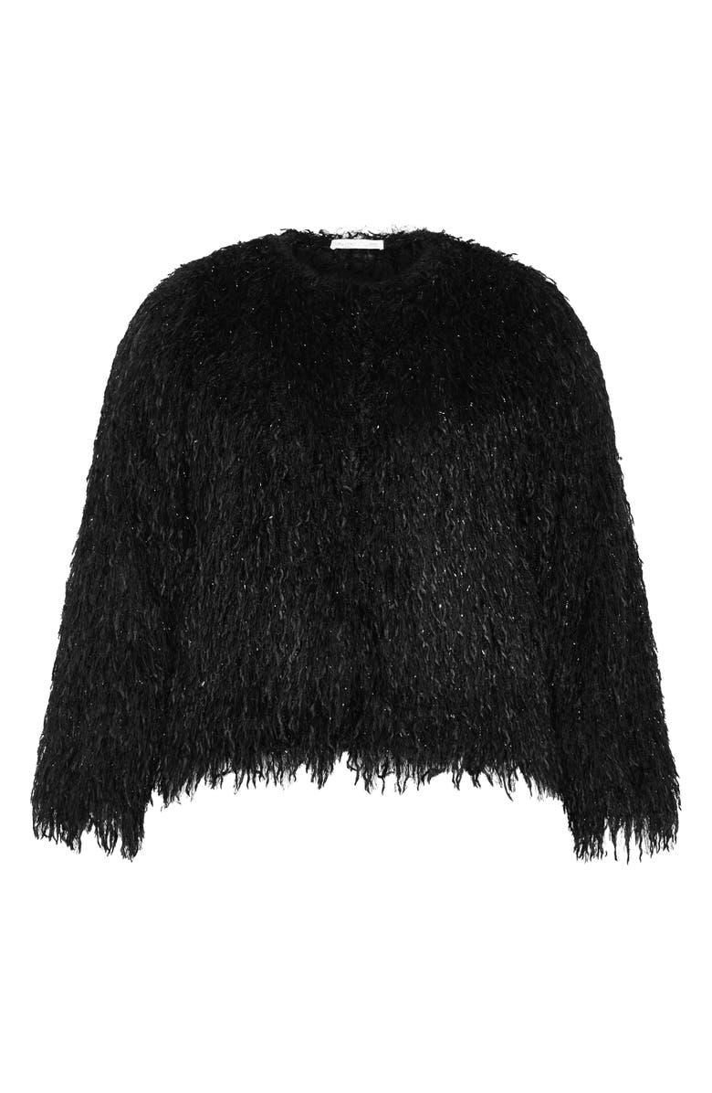 City Chic Sparkle Queen Jacket, Alternate, color, Black