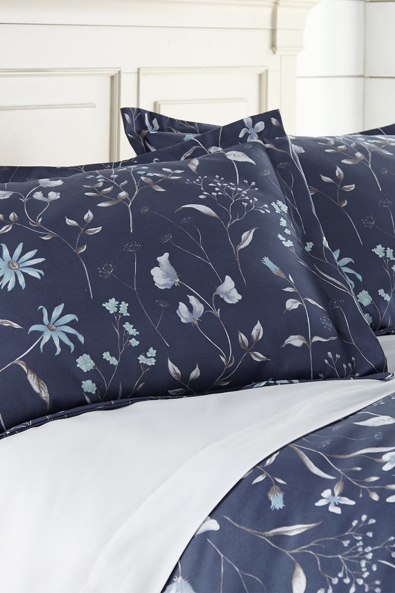 Luxury Premium Floral Collection Duvet Cover Set, Alternate, color, BLUE