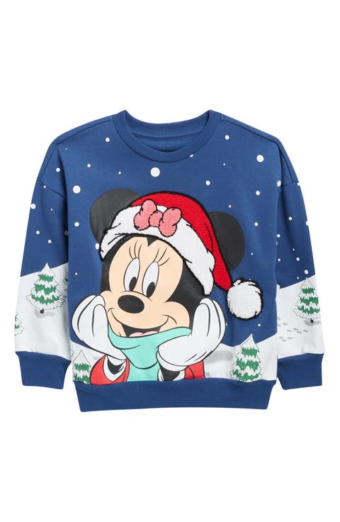 x Disney® Kids' Minnie Mouse Fleece Christmas Sweater (Little Kid & Big Kid)