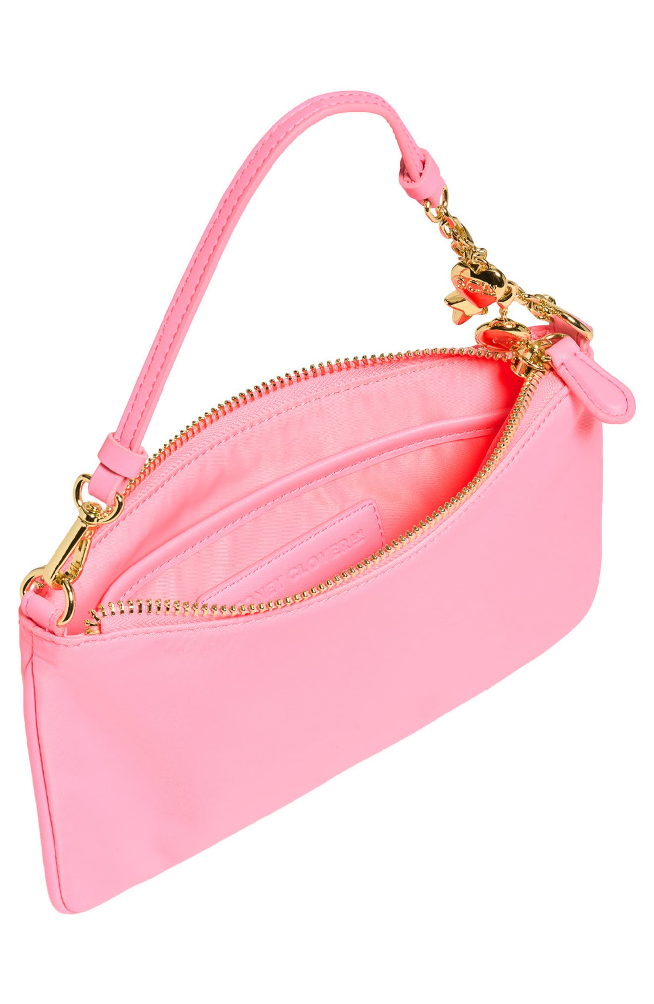 Flat Wristlet Crossbody, Alternate, color, PINK