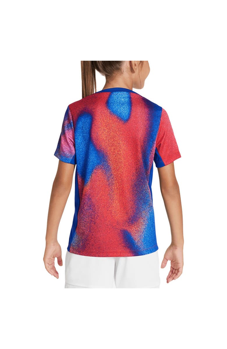 Nike Youth Nike Red/Blue USMNT 2024 Academy Pro Pre-Match Sponsor Top, Alternate, color, Red