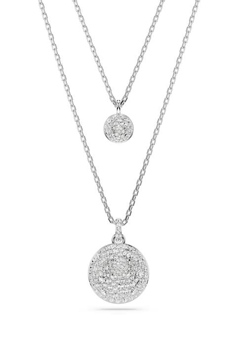 Sublima Crystal Pendant Layered Necklace