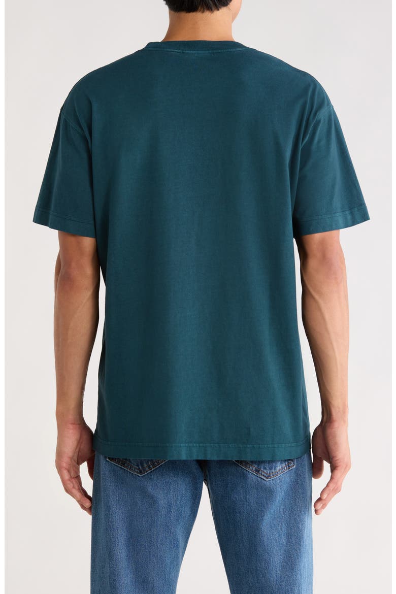Vista Loose Fit Logo T-Shirt, Alternate, color, DEEP LAGOON GARMENT DYED