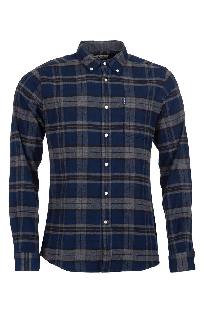 Barbour Highland Check 19 Plaid Button-Down Flannel Shirt, Alternate, color, 