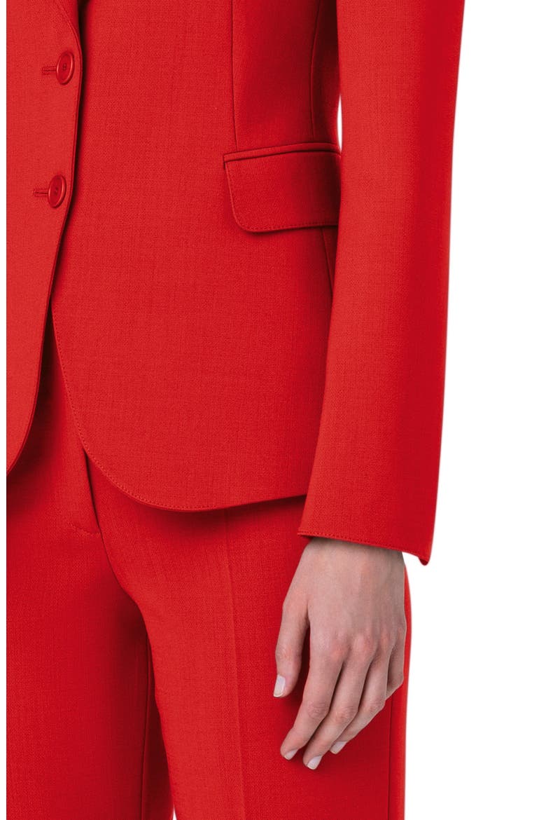Cool Wool Stretch Crepe Blazer, Alternate, color, RED