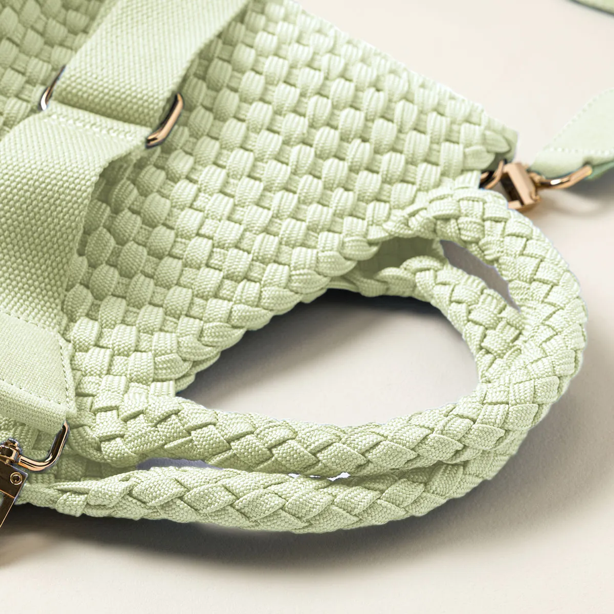 Uncommon Goods Woven Shoelace Crossbody by Sol and Selene INC, Alternate, color, Small Mint