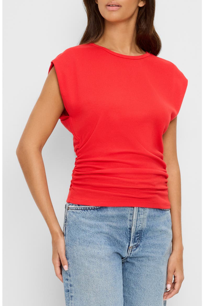 Joni Power Shoulder Rib Top, Alternate, color, SAMBA