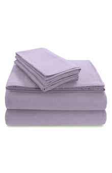 AZORES HOME Solid Cotton Flannel Sheet Set