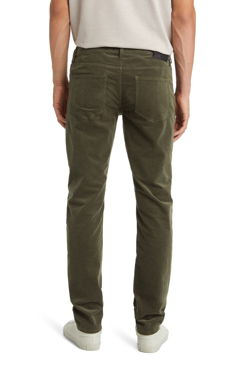 PAIGE Federal Corduroy Slim Straight Leg Pants, Alternate, color, Forest Shadow