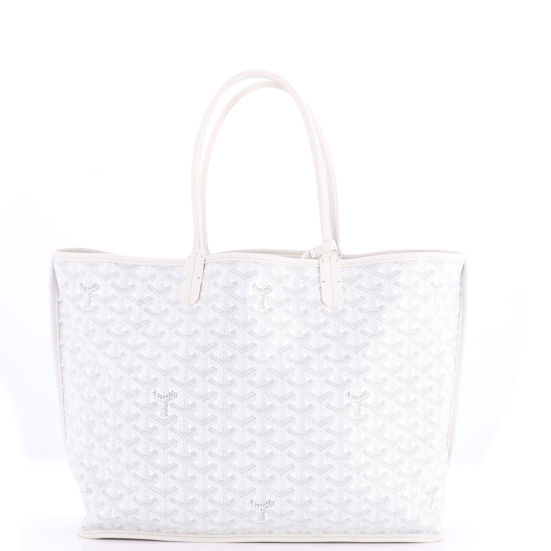 Pre-Owned Goyard Anjou Reversible Tote Coated Canvas PM, Main, color, White