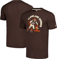 Homage Men's Homage  Joe Thomas Heathered Brown Cleveland Browns  Caricature Retired Player Tri-Blend T-Shirt