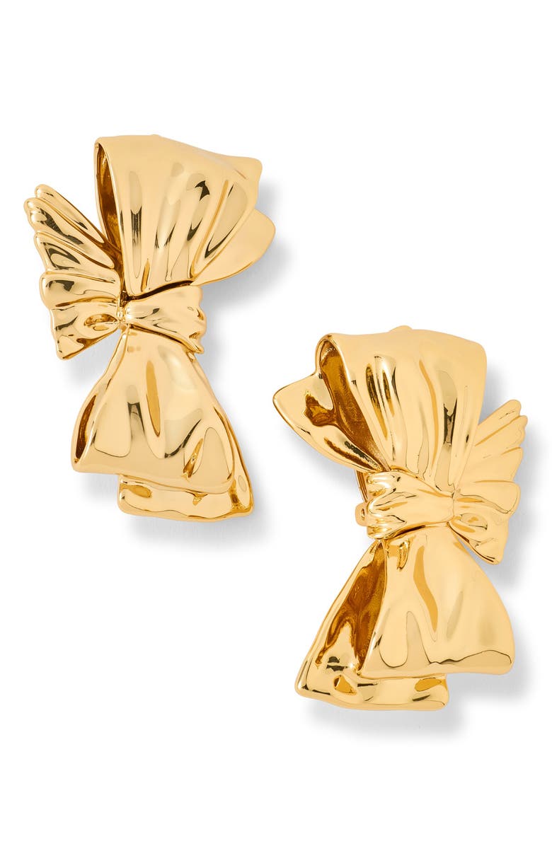 Jennifer Fisher Small Bow Stud Earrings, Alternate, color, Gold