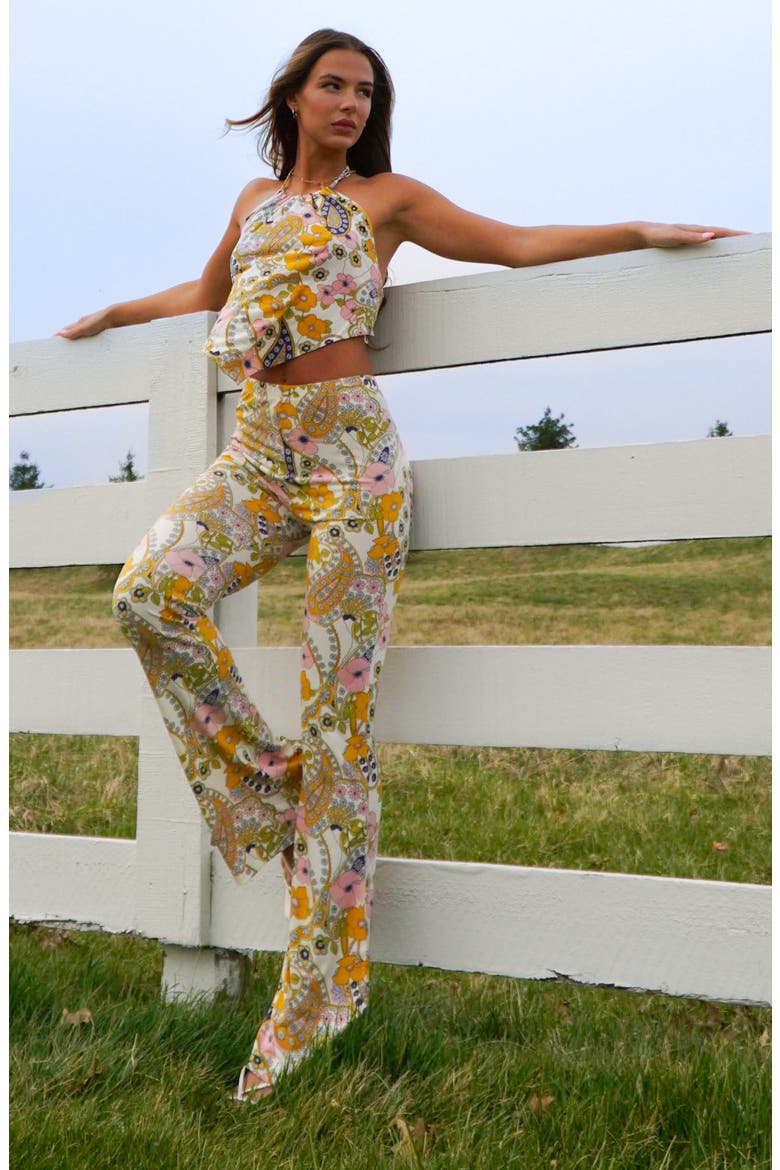 Decker Flare Leg Pants, Alternate, color, VINTAGE PAISLEY