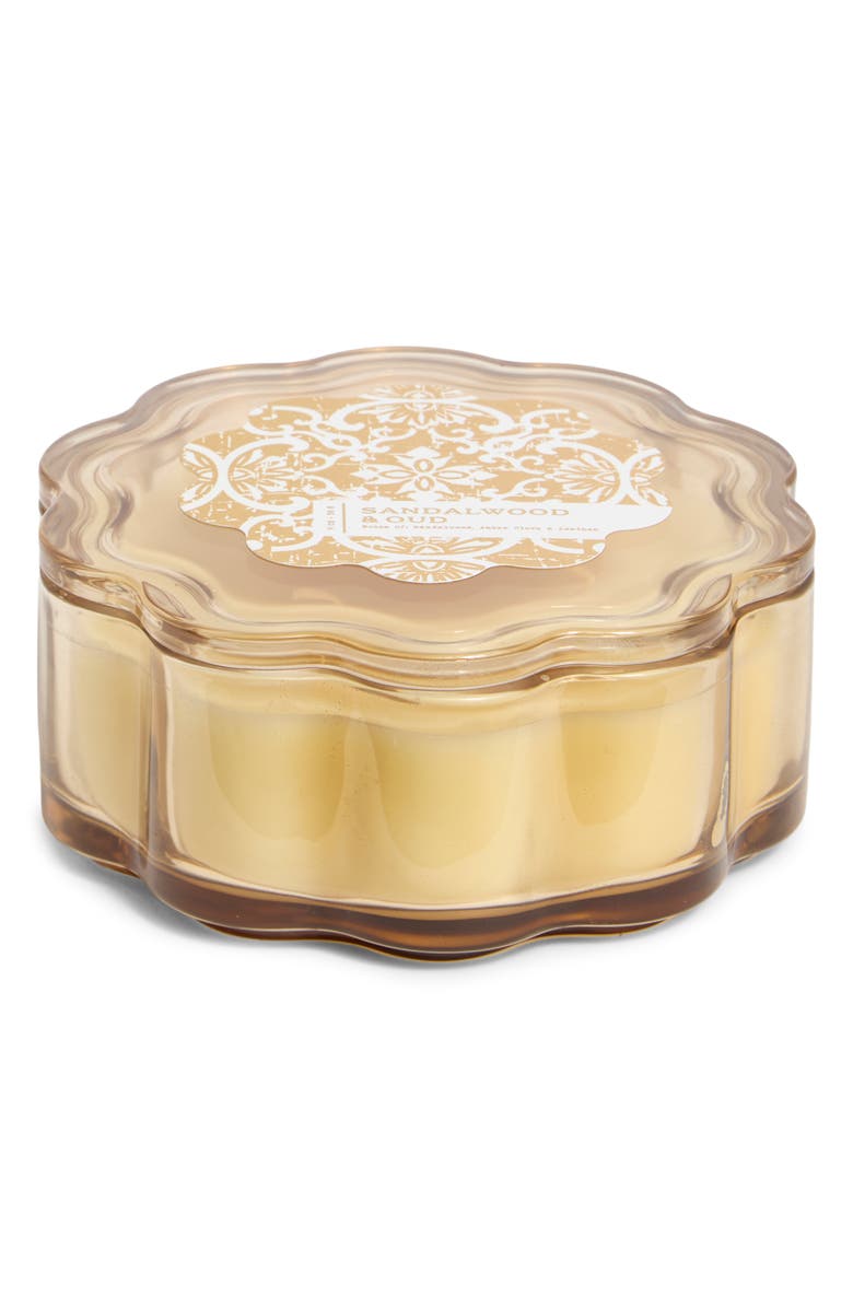 PORTOFINO CANDLES Petal Jar Scented Candle, Main, color, Sandalwood N Oud