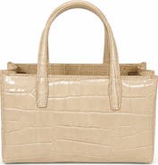 Persaman New York Violetta Croc Embossed Leather Shoulder Bag