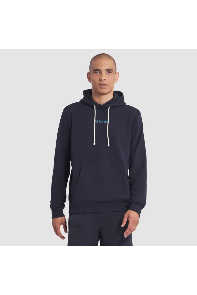 Men's Nike Pitch Blue Miami Dolphins 2025 Rivalries Collection Standard Issue Sideline Dri-FIT Hoodie, Main, color, Navy