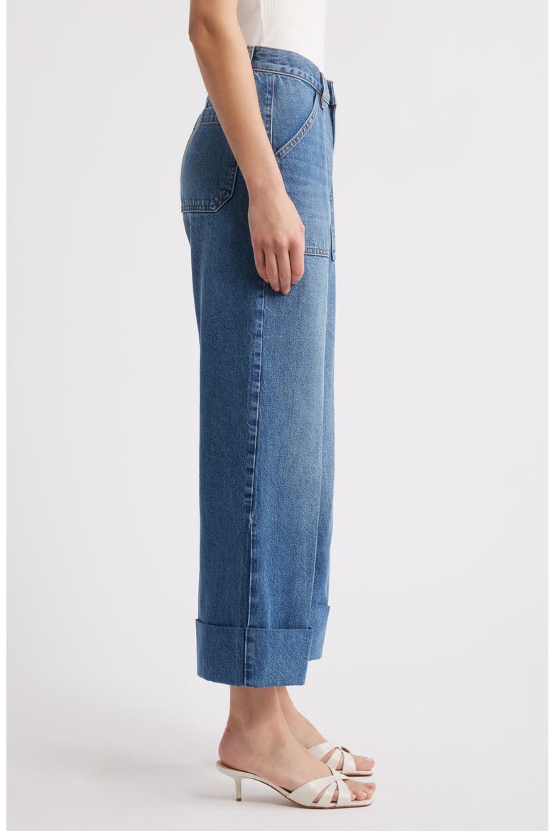 The Utility Cuff Wide Leg Jeans, Alternate, color, STRANGER